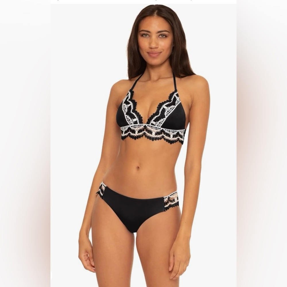 BECCA - Delilah Crochet Halter Bikini Top & Delilah Crochet Bikini Bottom